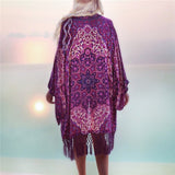 Purple Gypsy Fringe Beach Cover