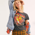 Summer Casual Animal Letter Printed Tee Female 2020 O Neck Short Sleeve Cotton Shirts Chic Loose Streetwear Tops Women T Shirt