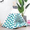 Pet Tent House Cat Bed Portable Teepee With Thick Cushion And 6 Colors Available For Dog Puppy Excursion Outdoor Indoor