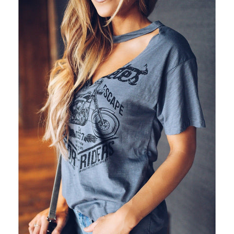 Summer Casual Letter Printed Tees V Neck Sexy Short Sleeve Vintage Shirts Loose Pullover Top 2020 Steetwear Women T Shirts